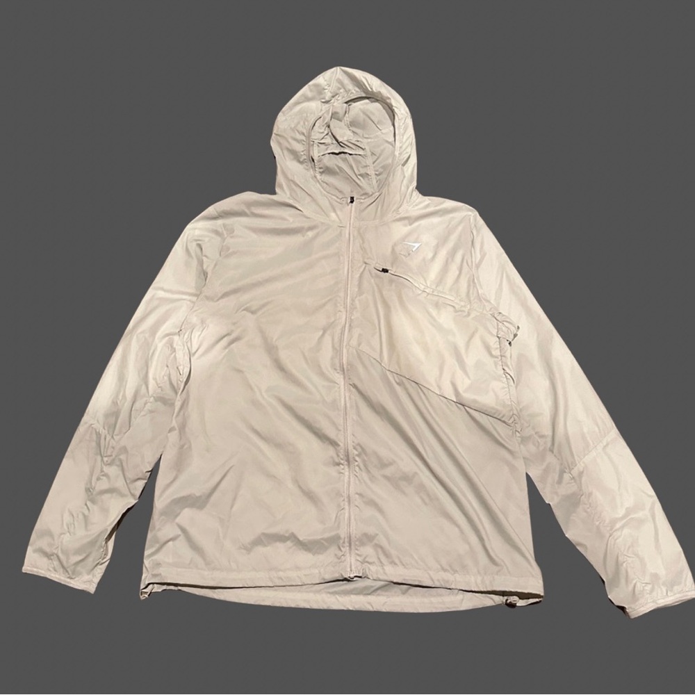 GymShark men’s Grey Light weight track jacket Large